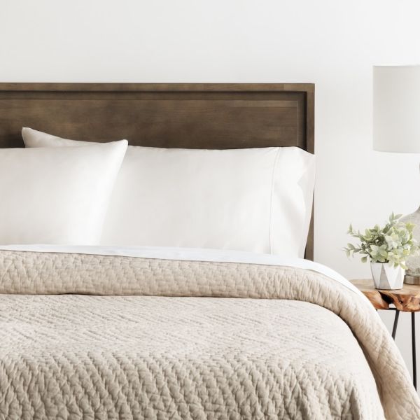 Malouf Juego de Fundas para Almohada Tencel Ivory