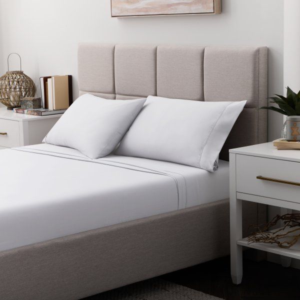 Malouf Juego de Fundas para Almohada Microfibra Ash